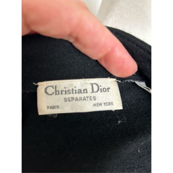 Vintage Christian Dior Separates Dress Paris New York Size 8 Black - Picture 10 of 11